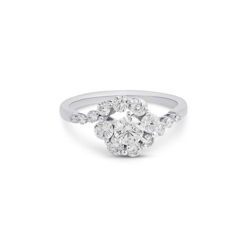Cluster-inspired diamond engagement ring